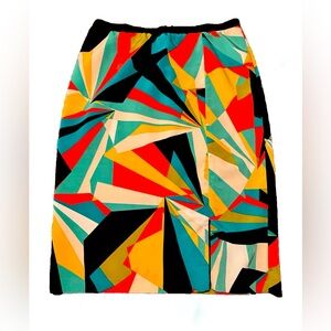 Worthington Multicolor Geometric Pencil Skirt Size 12
